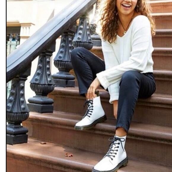 Dr. Martens Shoes - Dr. Martens Luana White Combat Boots – Women’s Size 8 (EU 39)